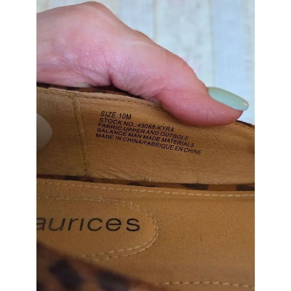 MAURICES Leopard Print Pointed Toe Flats - Brown SZ 9 - Picture 7 of 7